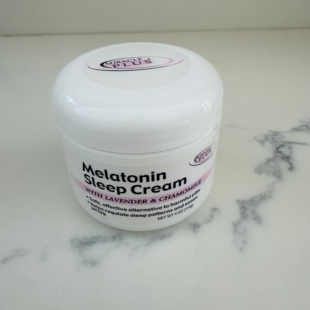 See description! Miracle Plus Melatonin Sleep Cream with Lavender Chamomile 4oz